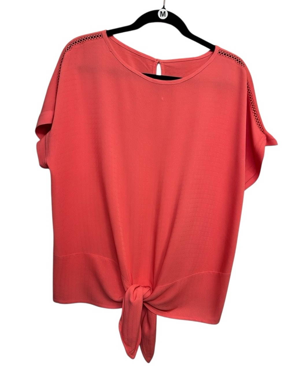 Buffalo David Bitton Peach  Tie-Front Blouse PTP 24in